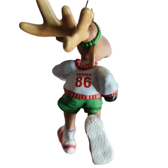 Vintage 1988 Hallmark Dasher Reindeer Champs Christmas Ornament - Picture 2 of 2